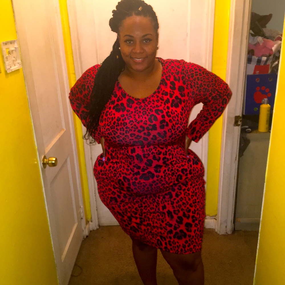 Cheetah Red Dress